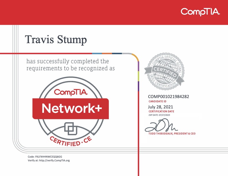 CompTIA Network+ Certificate